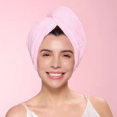 Plush Hair Wrap Towel Medium Ultra-Absorbent Coral Fleece